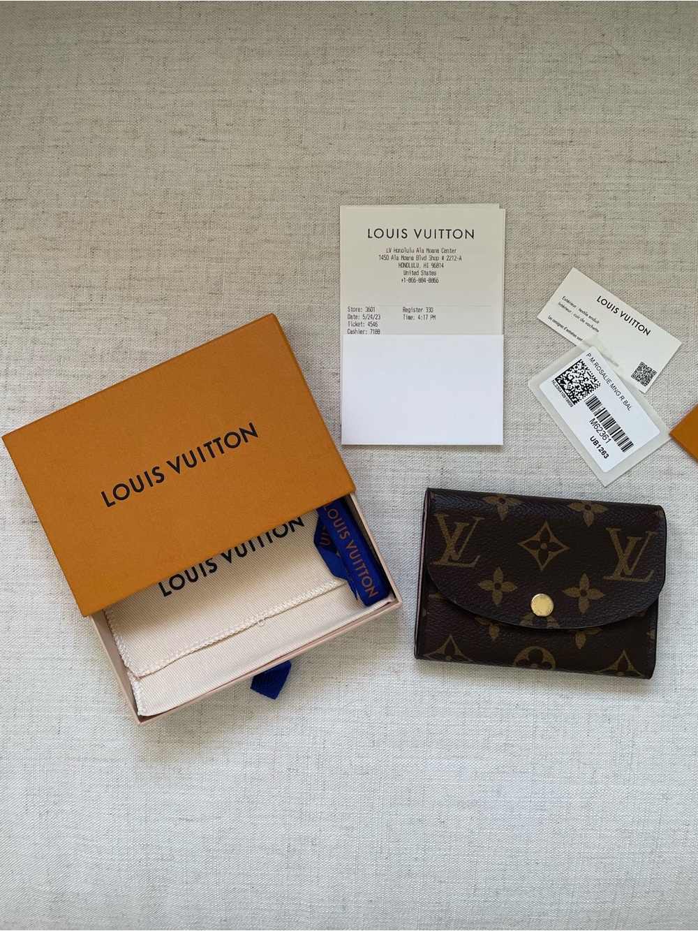 Louis Vuitton PINK Rosalie wallet card holder